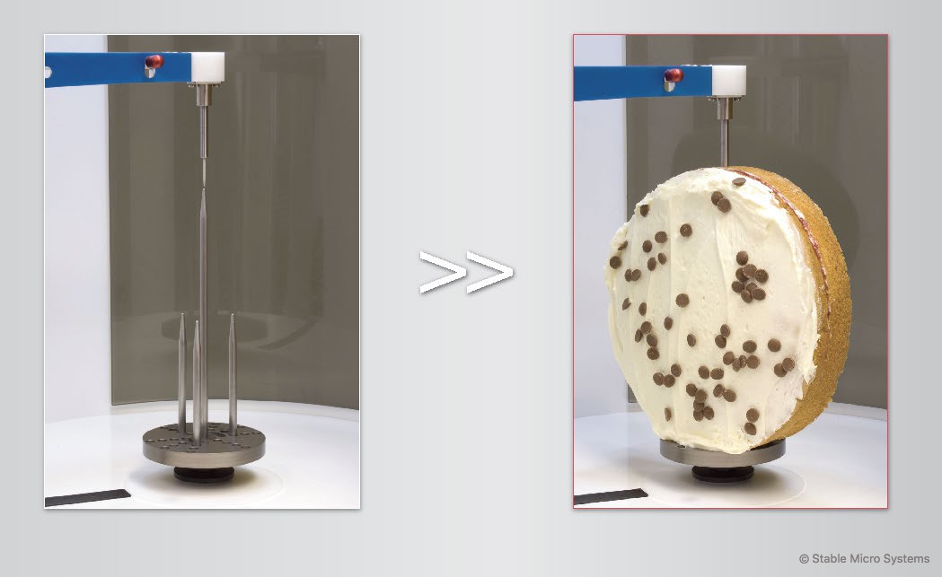 Soft yet heavy product requires long support and spikes spaced wider apart; medium spikes give stability and distribute weight to avoid product sagging Soft yet heavy product requires long support and spikes spaced wider apart; medium spikes give stability and distribute weight to avoid product sagging