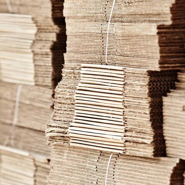 Stacks of cardboard boxes