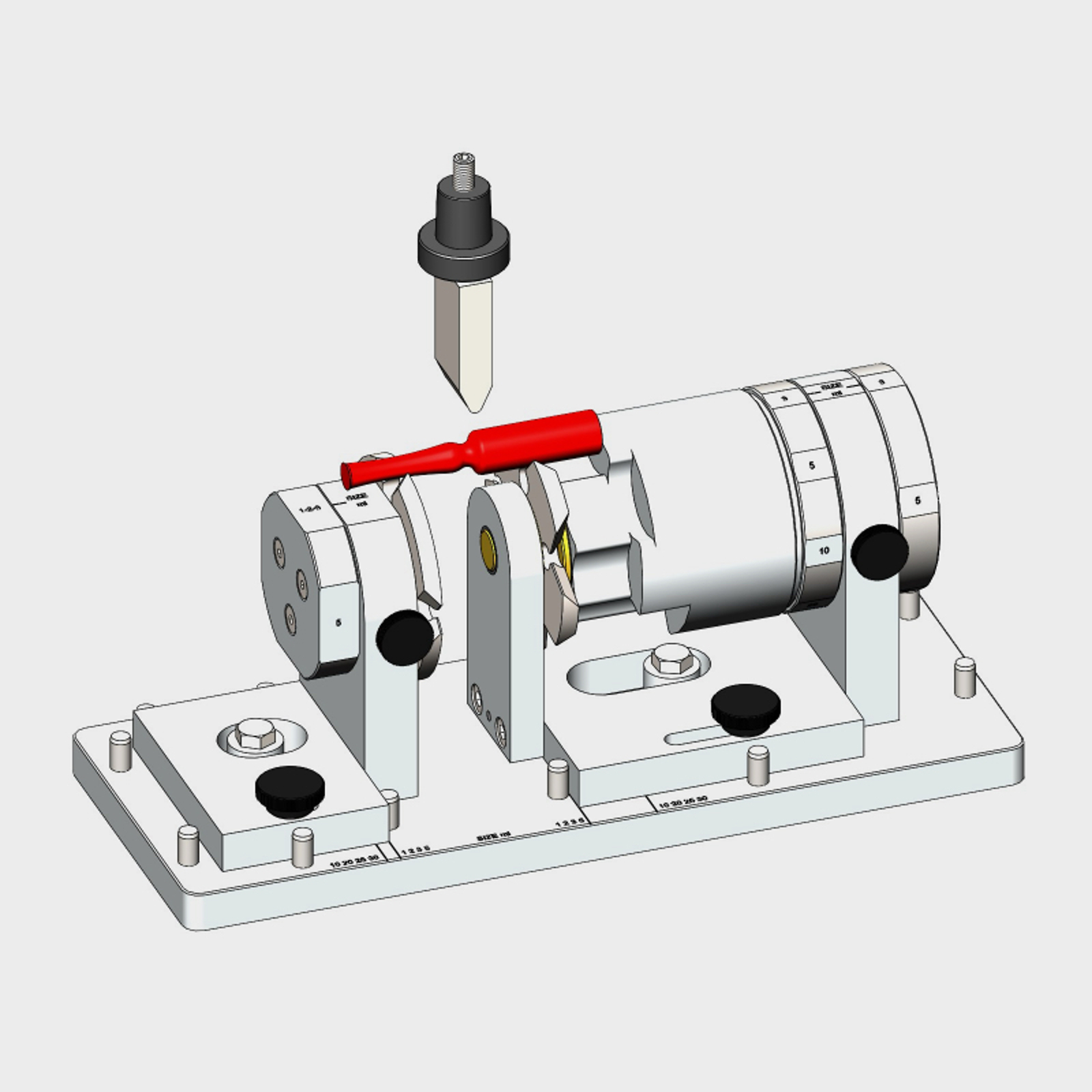 Custom design supporting glass vials for compression testing