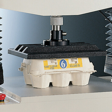 Compression test on egg carton