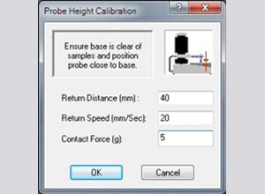 Probe height window