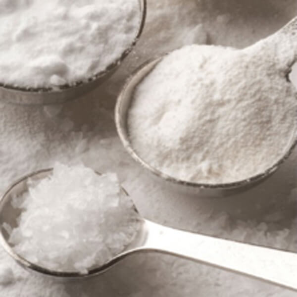 Various powder samples in spoons
