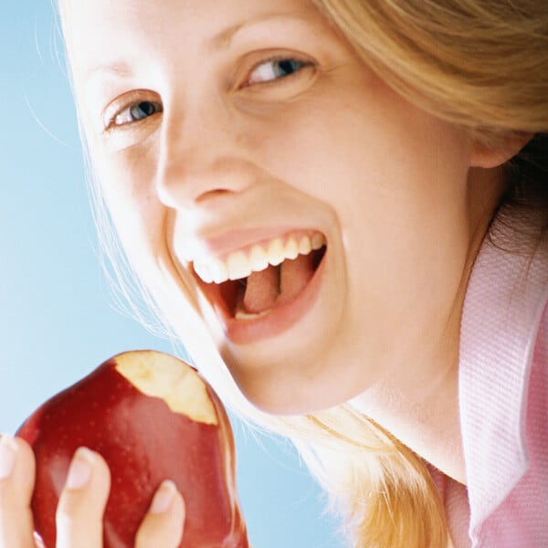 Eating an apple
