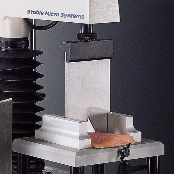 Warner Bratzler blade tes on salmon