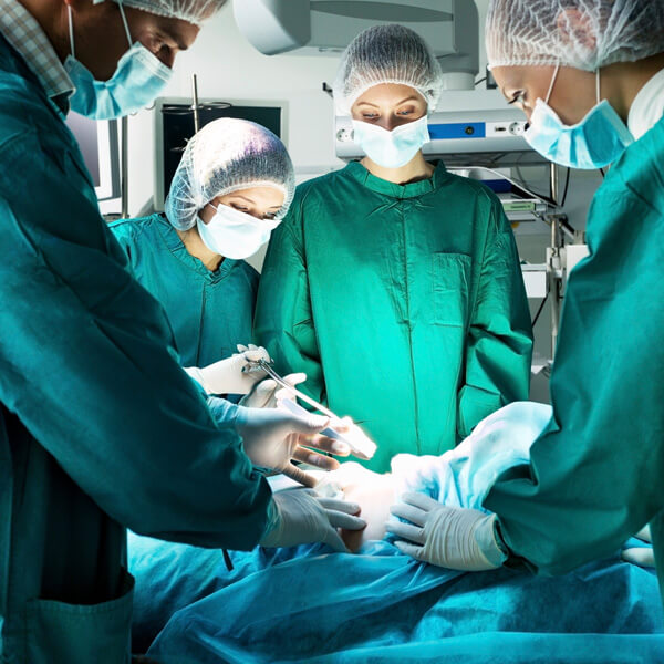 Surgical staff in operating theatre