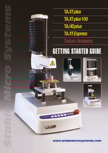 Texture Analyser non-Connect range Getting Started Guide