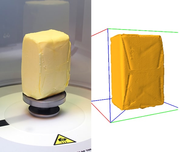 Butter and 3D scan using the Volscan Profiler