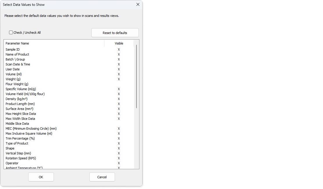 Typical software screens
